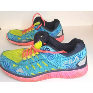 FILA  Cool Max Shoes  Women’s Sneaker Athletic Size 6 Blue, Yellow, Pink